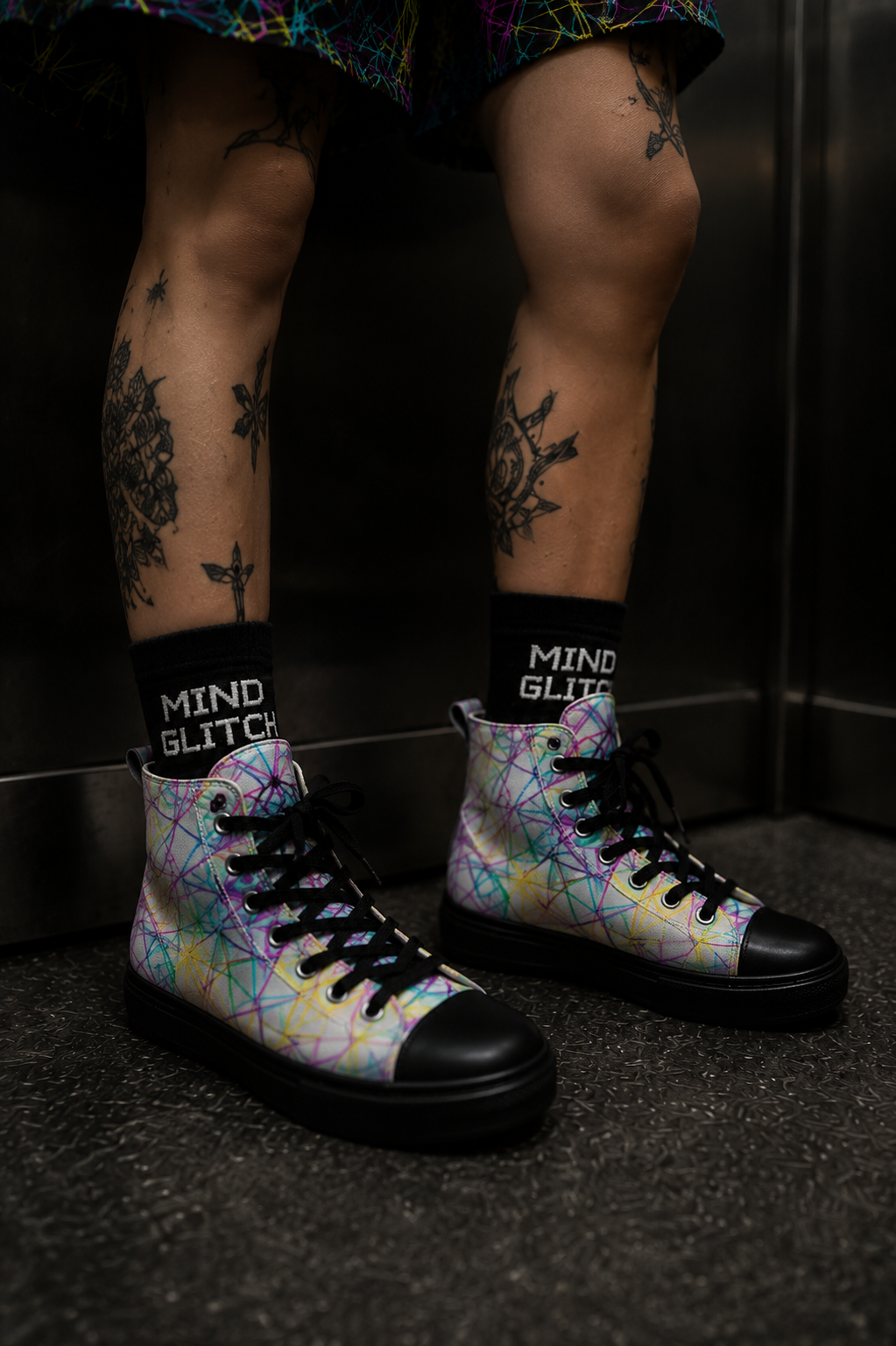 Mind Glitch Men’s High Tops